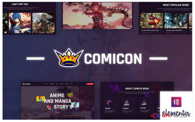 Comicon - Anime and Manga WordPress Theme