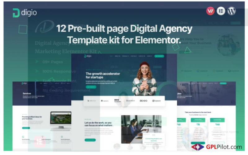 Digio - Premium Digital Agency Elementor Template kit