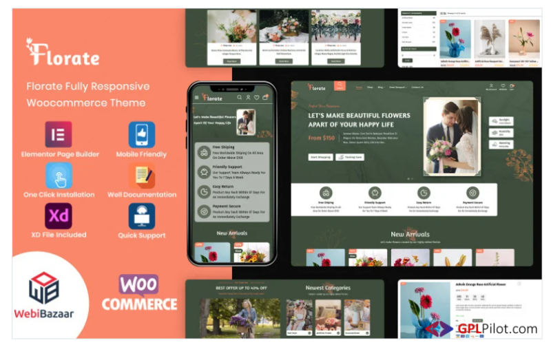 Florate - Flower Shop WooCommerce Responsive Theme