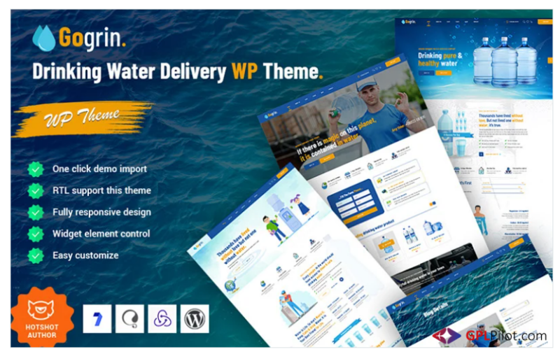 Gogrin - Drinking Water Delivery WordPress Theme