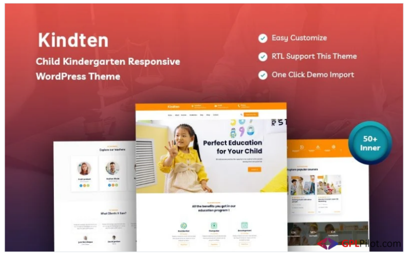 Kindten - Child Kindergarten Responsive WordPress Theme