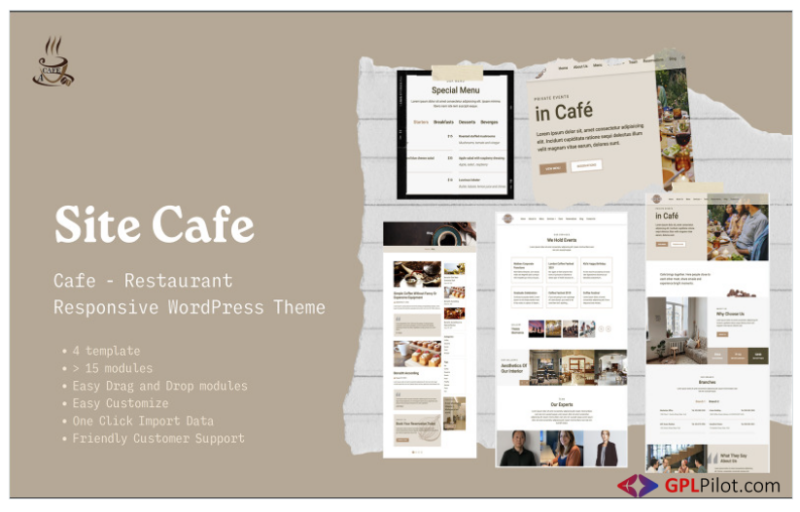 MKCafe - Responsive Wordpress Themplates for Restaurant, Cafe