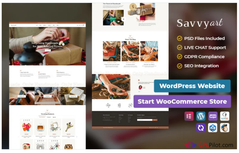 SavvyArt - Handmade & Crafting - Best of Conversion-Friendly WooCommerce Theme