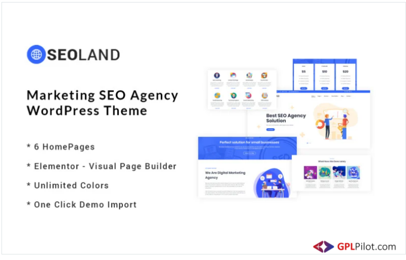 SEOLand - Digital Marketing SEO Agency WordPress Theme