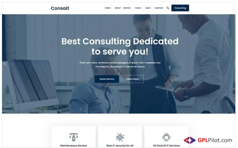 Consalt - Consulting Responsive WordPress Theme