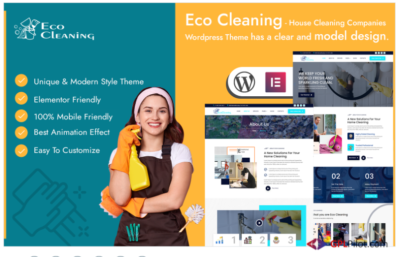 Eco Cleaning - House Cleaning Companies Wordpress Theme