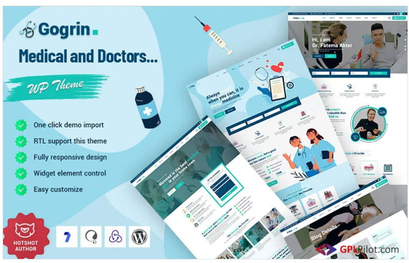 Gogrin - Medical and Doctors WordPress Theme