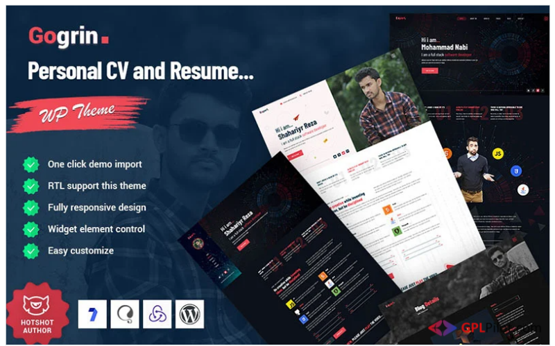 Gogrin - Personal and CV WordPress Theme