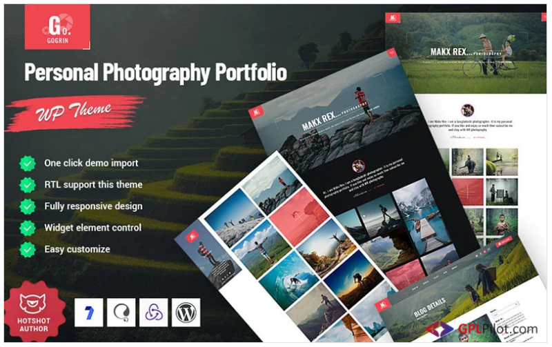 Gogrin - Personal Photography Portfolio WordPress Theme