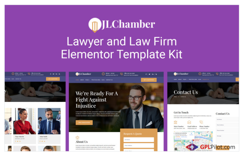 JLChamber - Lawyer and Law Firm Elementor Template Kit