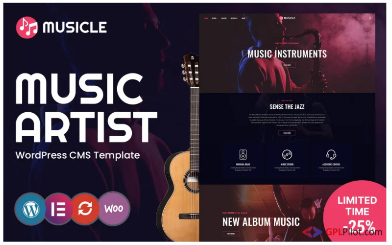 Musicle Music WordPress Theme