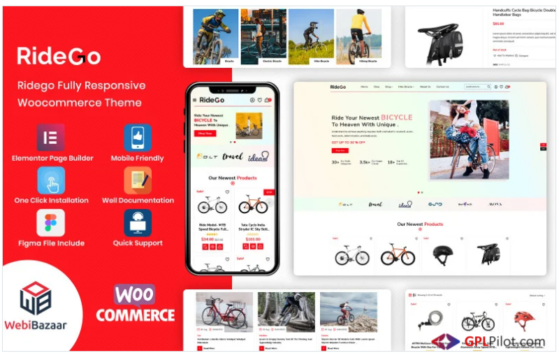 RideGo - Bicycle & Motorcycle Elementor WordPress Theme