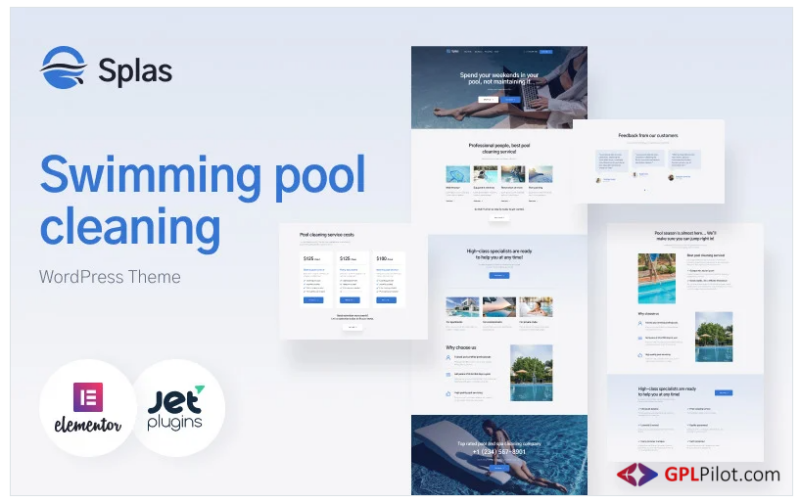 Splas - Swimming Pool Cleaning WordPress Theme and Maintenance Service