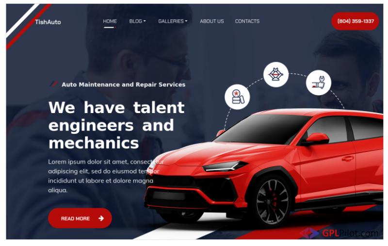 TishAuto - Car Maintenance WordPress Theme