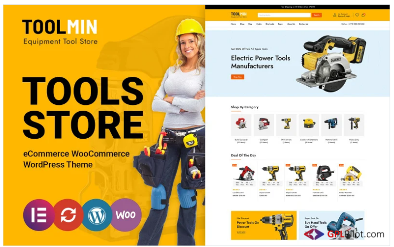 ToolMin - Power Equipment Tools WooCommerce Theme