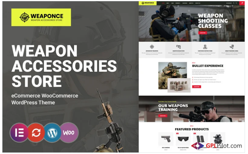 Weaponce - Gun Training, Shooting Club and Weapon WooCommerce Theme