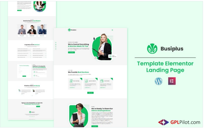 Busiplus - Business Solution Elementor Landing Page