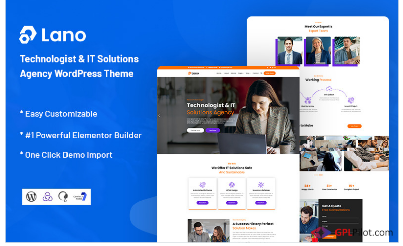 Lano - Technologist & IT Solutions Agency WordPress Theme