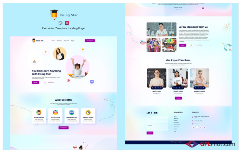 Rising Star - Education Ready to Use Elementor Template Kit