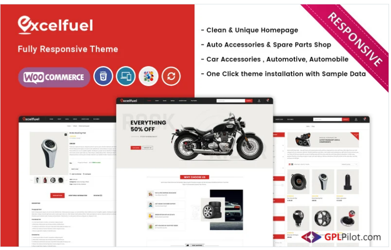 Excelfuel - The Automobile Store Responsive WooCommerce Theme