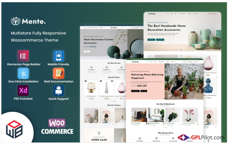 Mente - Home Decor And Interior Design Woocommerce Template