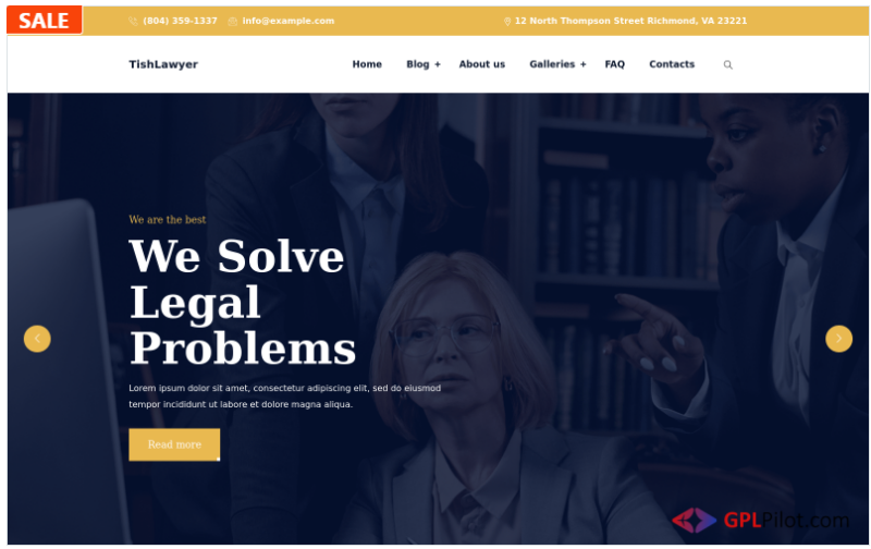 TishLawyer - Lawyer and Advocate WordPress Theme