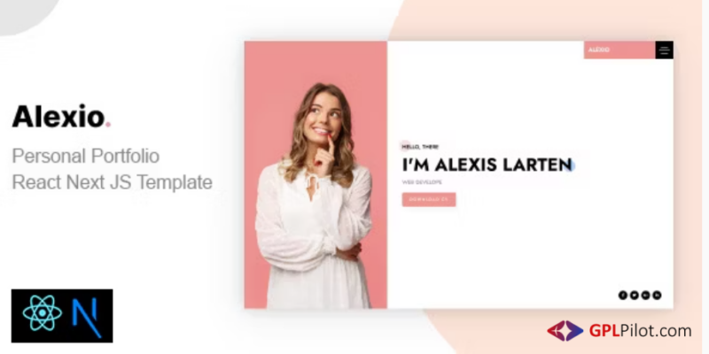 Alexio – React NextJS Personal Portfolio
