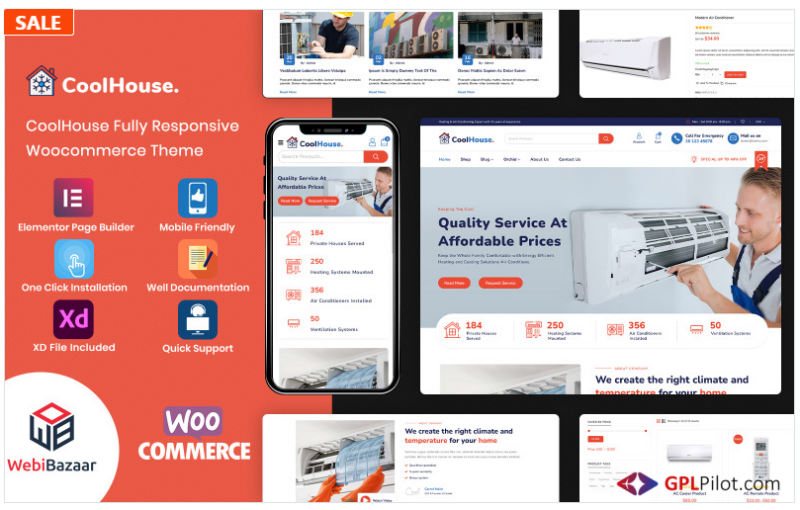 Coolhouse - Air Conditioning eCommerce WordPress Theme