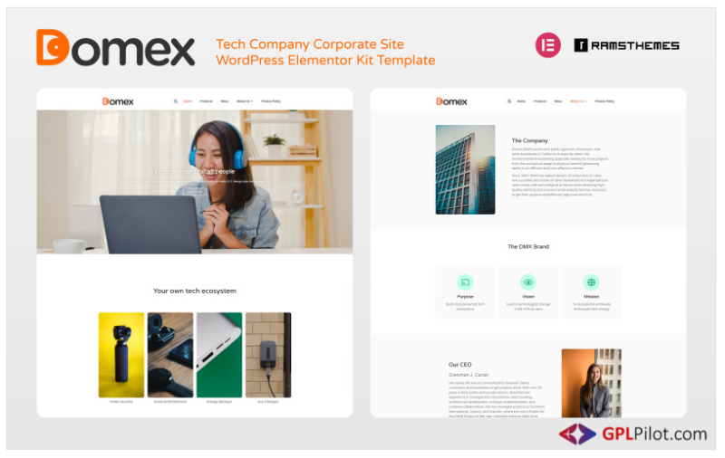 DOMEX - Tech Company Corporate WordPress Elementor Kit