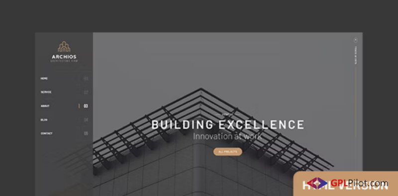 Archios - One Page Architecture HTML Template