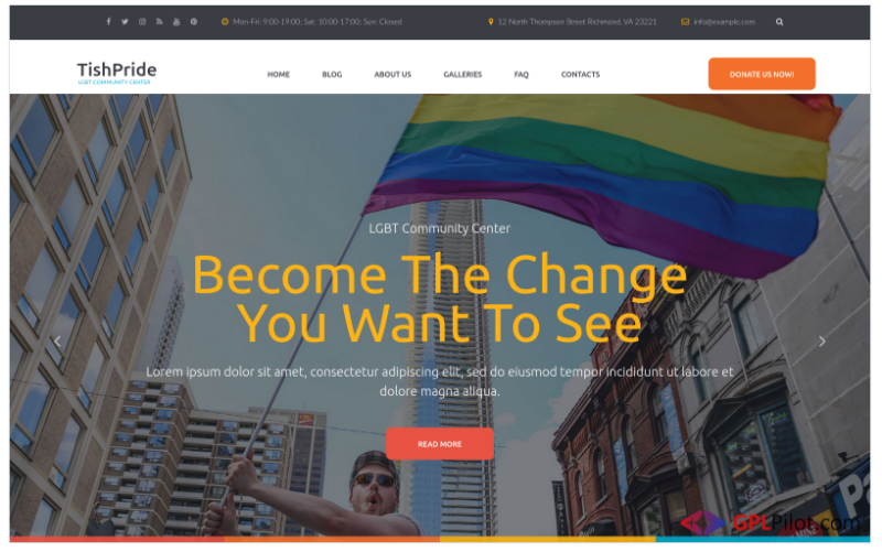 TishPride - LGBT Community WordPress Theme