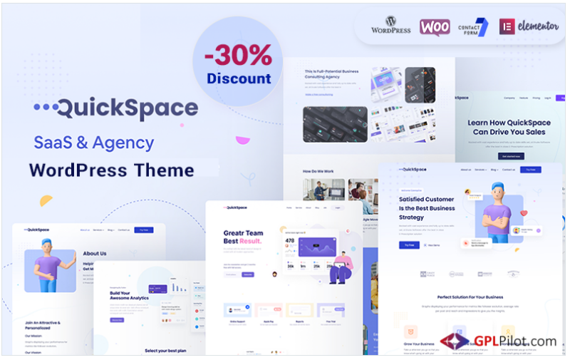 QuickSpace - SaaS and Agency WordPress Theme