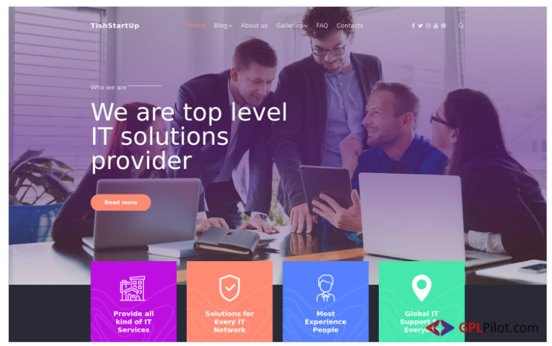 TishStartUp - StartUp and Company WordPress Theme