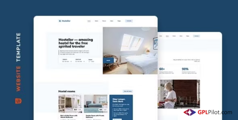 Hostel Booking Website Template