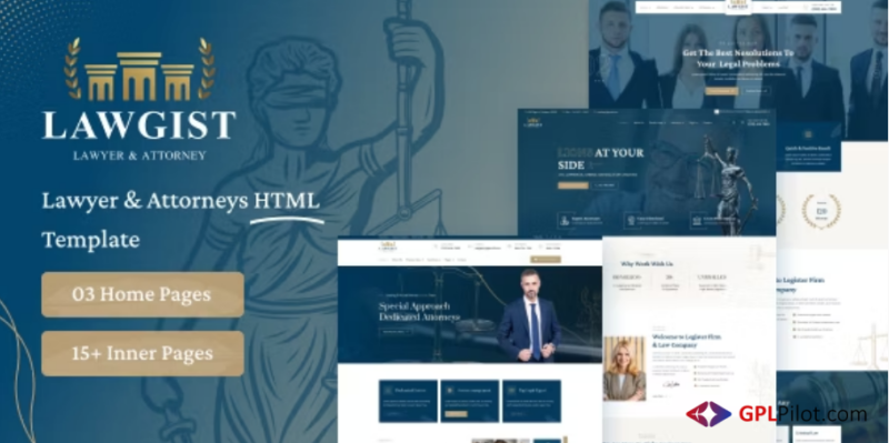 Lawgist – Attorney & Lawyers HTML Template