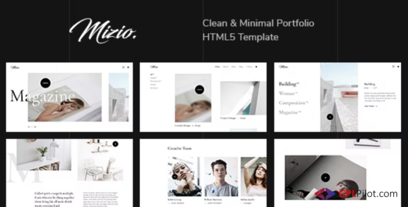 Mizio - Clean & Minimal Portfolio HTML5 Template