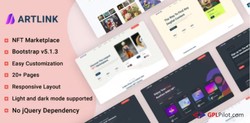 NFT Marketplace Template - Artlink