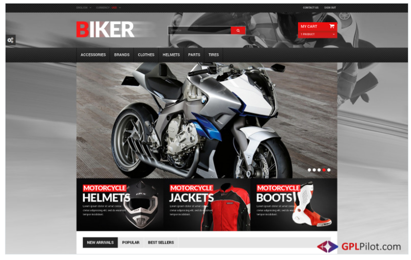 Biker PrestaShop Theme