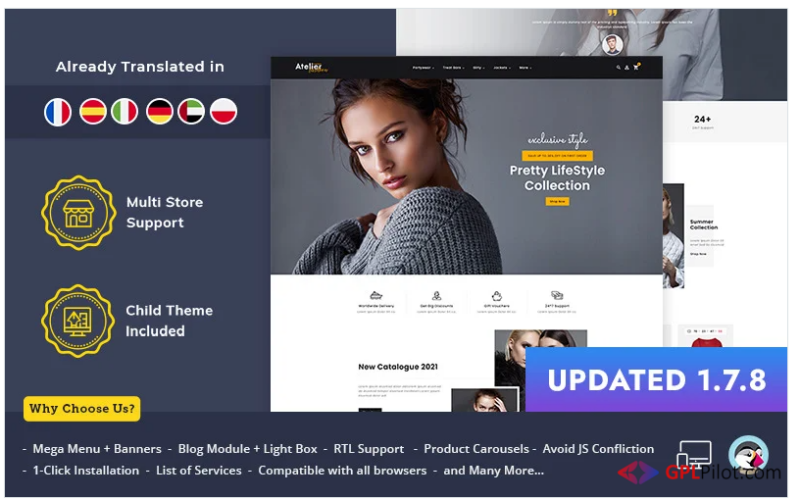 Atelier Fashion Prestashop Responsive Theme