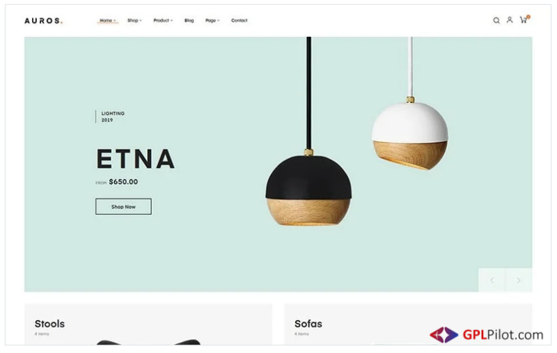 Auros - Furniture Home Decor PrestaShop Theme