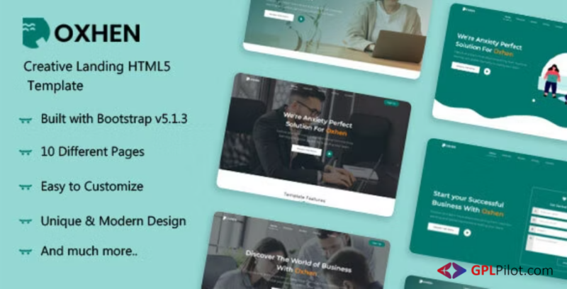 Oxhen - Bootstrap 5 HTML Landing Page Template