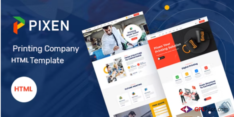 Pixen - Printing Services Company HTML5 Template