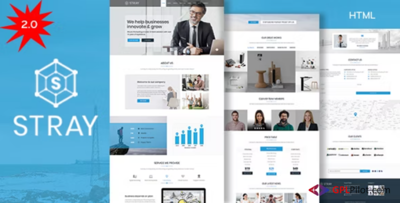 Stray - Business Landing Page HTML Template