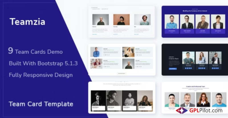 Teamzia - Team Card template