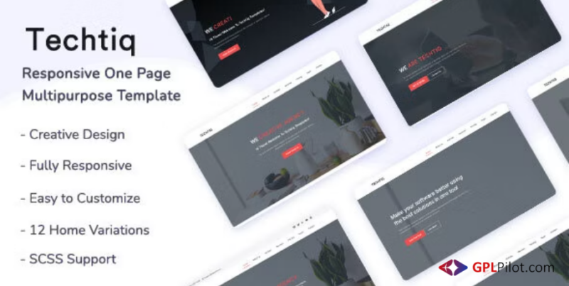 Techtiq - One Page Multipurpose Template