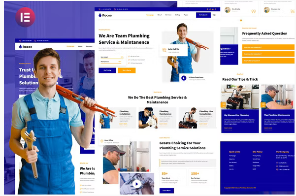 Rocee - Plumbing Service & Maintenance Elementor Template Kit 1 Rocee - Plumbing Service & Maintenance Elementor Template Kit