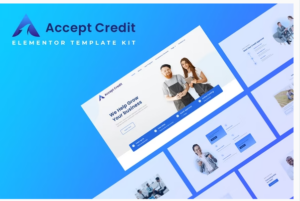 Accept Credit - Financial Services Elementor Template kit