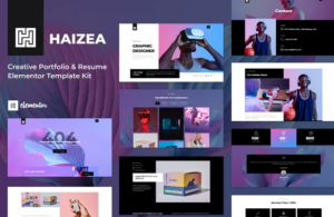 Haizea - Creative Portfolio & Resume Elementor Template Kit