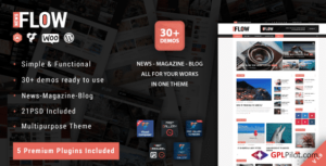 Flow News Magazine and Blog WordPress Theme 2.0