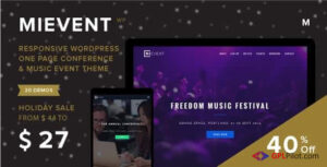MiEvent - Responsive Event And Music WordPress Theme 1.0